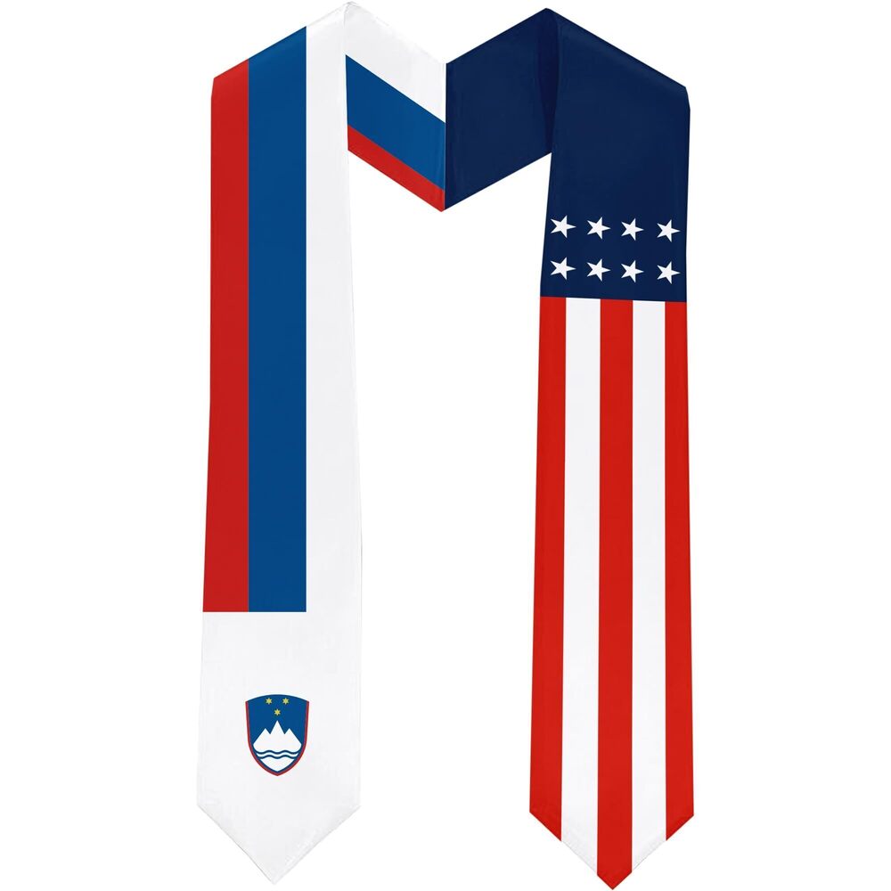 4607 Slovenia Flag International Students Graduation Sash Stole Scarves 180